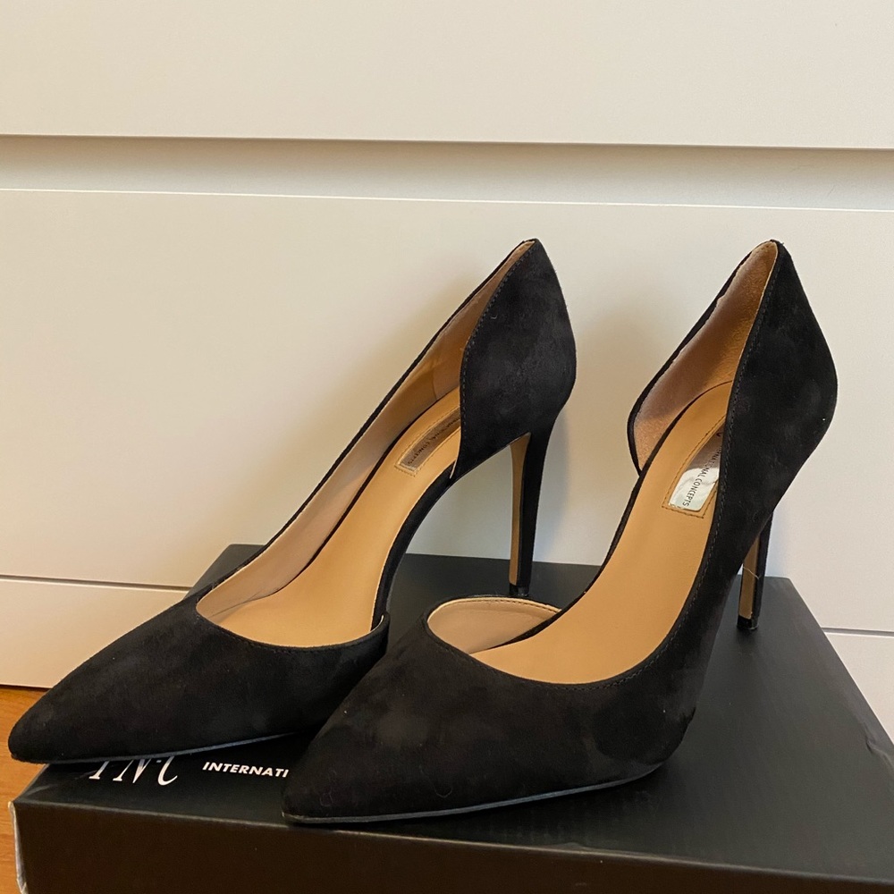 INC suede heels